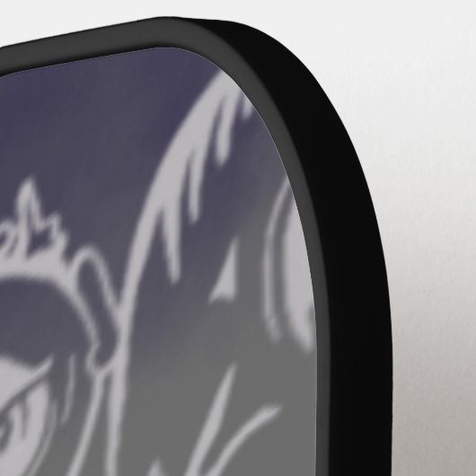 カボチャの妖精たちがハロウィーンにおもしろいを持っている ピックルボールラケット (左詳細)