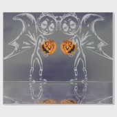 カボチャの妖精たちがハロウィーンにおもしろいを持っている ラッピングペーパー (フラット)