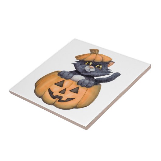 カボチャの子猫 タイル (側面)