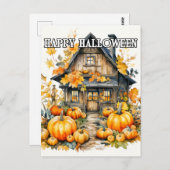 カボチャの季節が楽しい ポストカード (正面/裏面)