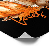 カボチャの季節の秋コケットを愛する少女 ポスター (角)