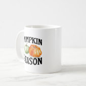 カボチャの季節 秋のシーズン コーヒーマグカップ (正面左)