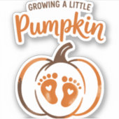 カボチャの小さなおもしろい秋 シール (正面)