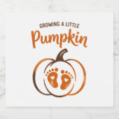 カボチャの小さなおもしろい秋 スパークリングワインラベル (シングルラベル)