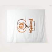 カボチャの小さなおもしろい秋 タペストリー (正面(横))