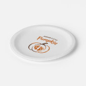 カボチャの小さなおもしろい秋 ペーパープレート (アングル)