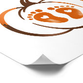 カボチャの小さなおもしろい秋 ポスター (角)