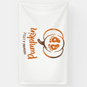 カボチャの小さなおもしろい秋 横断幕 (縦)