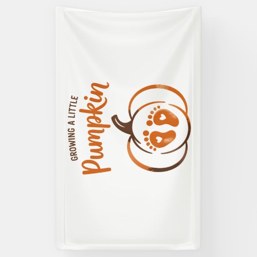 カボチャの小さなおもしろい秋 横断幕 (縦)