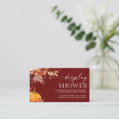 カボチャの小さなフローラの赤ちゃんシャワー表示シャワー エンクロージャーカード (スタンド正面)