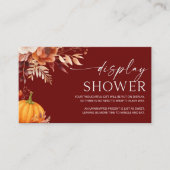 カボチャの小さなフローラの赤ちゃんシャワー表示シャワー エンクロージャーカード (正面)