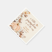 カボチャの小さなフローラの赤ちゃんシャワー スタンダードカクテルナプキン (角)