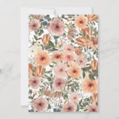 カボチャの小さなフローラの赤ちゃんシャワー 招待状 (裏面)