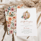 カボチャの小さなフローラの赤ちゃんシャワー 招待状