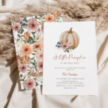 カボチャの小さなフローラの赤ちゃんシャワー