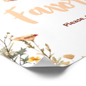 カボチャの小さなフローラテーブルの標識 ポスター (角)