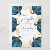 カボチャの小さなフローラ天の赤ちゃんシャワー 招待状 (正面)