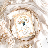 カボチャの小さなモダン秋の赤ちゃんシャワー 招待状