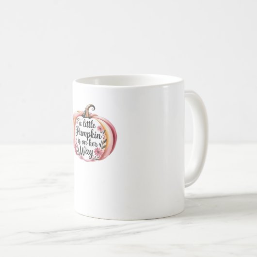 カボチャの小さな女の子が向クラシックかうTシャツ コーヒーマグカップ (正面右)