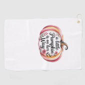 カボチャの小さな女の子が向クラシックかうTシャツ ゴルフタオル (横)