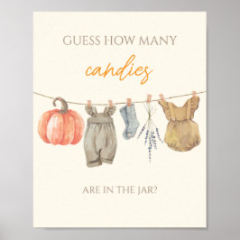 カボチャの小さな服はキャンディーの数を推測 ポスター