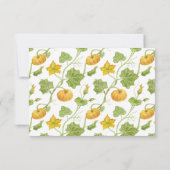 カボチャの小さな植物体 サンキューカード (裏面)