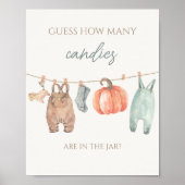 カボチャの小さな男の子の服はキャンディーの数を推測 ポスター (正面)