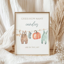 カボチャの小さな男の子の服はキャンディーの数を推測 ポスター