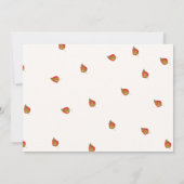 カボチャの小さな秋の赤ちゃんシャワー 招待状 (裏面)