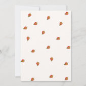 カボチャの小さな秋の赤ちゃんシャワー 招待状 (裏面)