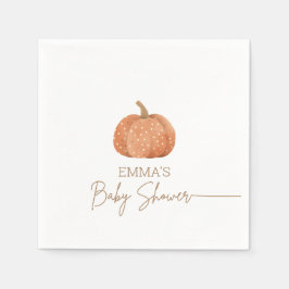 カボチャの小さな秋男女兼用の赤ちゃんシャワー スタンダードカクテルナプキン