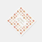 カボチャの小さな秋男女兼用の赤ちゃんシャワー スタンダードカクテルナプキン (角)