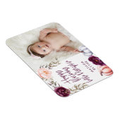 カボチャの小さな秋紫の桃の誕生日の写真 マグネット (右側)