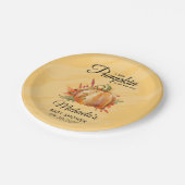 カボチャの小さな素朴秋の赤ちゃんシャワー ペーパープレート (アングル)