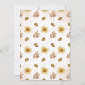 カボチャの小さな花の秋の赤ちゃんシャワー 招待状 (裏面)
