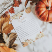 カボチャの小さな赤ちゃんシャワーがベビーカードを願う 招待状