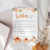 カボチャの小さな赤ちゃんシャワーがベビーカードを願う 招待状