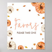 カボチャの小さな赤ちゃんシャワーが好き ポスター (正面)