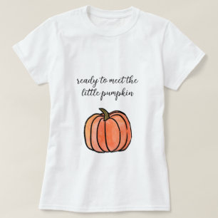 カボチャの小さな赤ちゃんシャワーに会う準備ができて Tシャツ