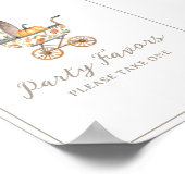 カボチャの小さな赤ちゃんシャワーのパーティーはサインを好む ポスター (角)