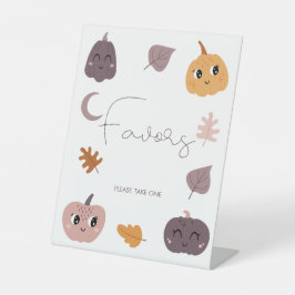 カボチャの小さな赤ちゃんシャワーの好意 台座サイン