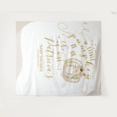 カボチャの小さな赤ちゃんシャワーの背景 タペストリー (正面(横))