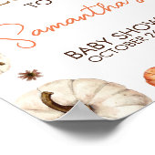 カボチャの小さな赤ちゃんシャワーへようこそ ポスター (角)