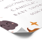 カボチャの小さな赤ちゃんシャワーへようこそ ポスター (角)