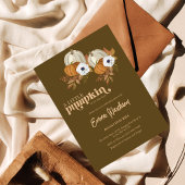 カボチャの小さな赤ちゃんシャワーカボチャフローラ 招待状