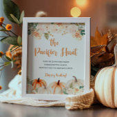 カボチャの小さな赤ちゃんシャワーゲームサイン ポスター