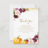 カボチャの小さな赤ちゃんシャワーサンキューカード サンキューカード (正面)