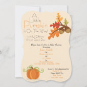 カボチャの小さな赤ちゃんシャワー招待状 招待状 (正面)