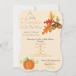 カボチャの小さな赤ちゃんシャワー招待状 招待状