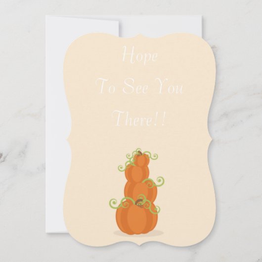 カボチャの小さな赤ちゃんシャワー招待状 招待状 (裏面)